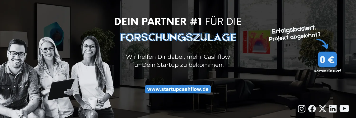 Startup Cashflow – Dein Partner #1 für die Forschungszulage